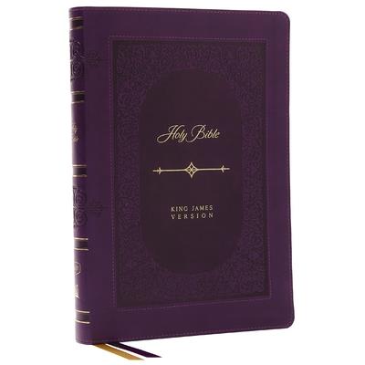 KJV Bible, Giant Print Thinline Bible, Vintage Series, Leathersoft, Purple, Red Letter, Comfort Print: King James Version