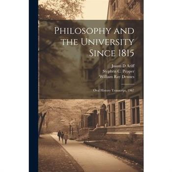 Philosophy and the University Since 1815