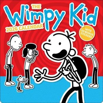 Wimpy Kid 2026 Wall Calendar with 50 Bonus Stickers