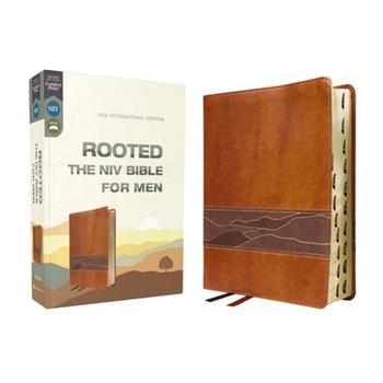 Rooted: The NIV Bible for Men, Leathersoft, Brown, Thumb Indexed, Comfort Print