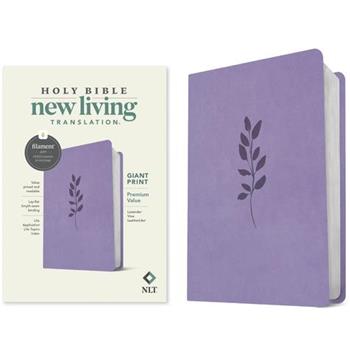 NLT Giant Print Premium Value Bible, Filament-Enabled Edition (Leatherlike, Lavender Vine)