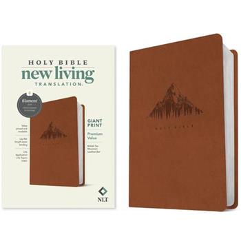 NLT Giant Print Premium Value Bible, Filament-Enabled Edition (Leatherlike, British Tan Mountain)
