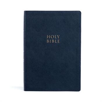 CSB Super Giant Print Reference Bible, Navy Leathertouch