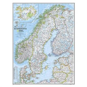 National Geographic: Scandinavia Classic Wall Map - Laminated (23.5 X 30.25 Inches)
