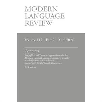 Modern Language Review (119.2) April 2024