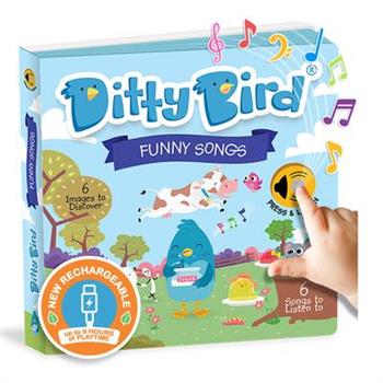 Ditty Bird Funny Songs Interactive Musical Book for Toddlers 1- 3 Sound Book for 1 Year Old Baby Gift with Music