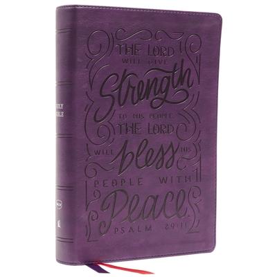 Nkjv, Giant Print Center-Column Reference Bible, Verse Art Cover Collection, Leathersoft, Purple, Red Letter, Comfort Print
