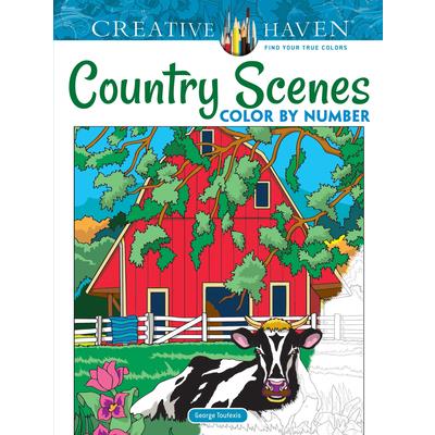 Creative Haven Country Scenes Color by Number Coloring Book