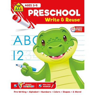 School Zone Preschool Write & Reuse Workbook