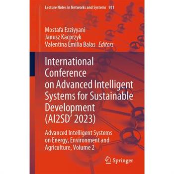 International Conference on Advanced Intelligent Systems for Sustainable Development (Ai2sd’2023)