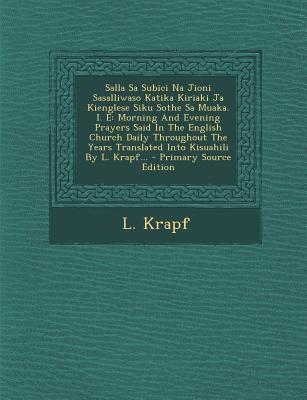 Salla Sa Subici Na Jioni Sasalliwaso Katika Kiriaki Ja Kienglese Siku Sothe Sa Muaka. I. E