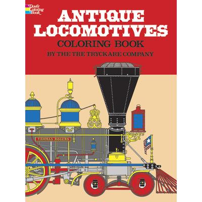 Antique Locomotives Coloring Book