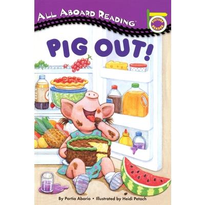 Pig Out! A Picture Reader with 24 Flash Cards (All Aboard Reading)