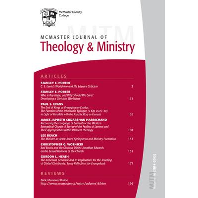 McMaster Journal of Theology and Ministry