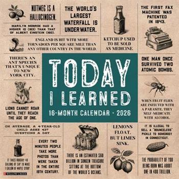 Today I Learned 2026 12 X 12 Wall Calendar