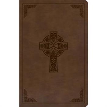 KJV Large Print Personal Size Reference Bible, Brown Celtic Cross Leathertouch, Indexed