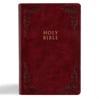 KJV Large Print Personal Size Reference Bible, Burgundy Leathertouch
