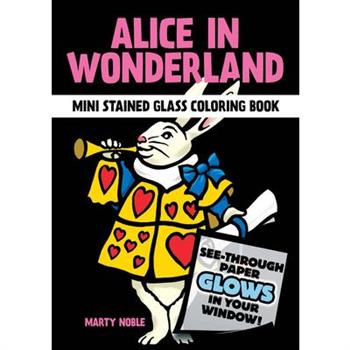 Alice in Wonderland Stained Glass Coloring Book