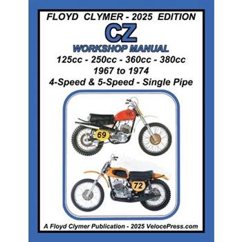CZ 125cc - 250cc - 360cc - 380cc WORKSHOP MANUAL 1967-1974 SINGLE EXHAUST