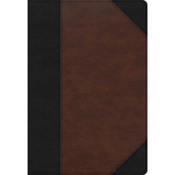 KJV Super Giant Print Reference Bible, Black/Brown Leathertouch, Indexed