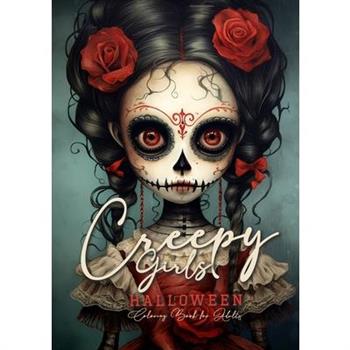 Creepy Girls Halloween Coloring Book for Adults