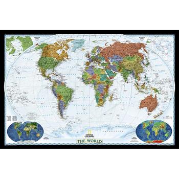 National Geographic: World Decorator Wall Map - Laminated (46 X 30.5 Inches)