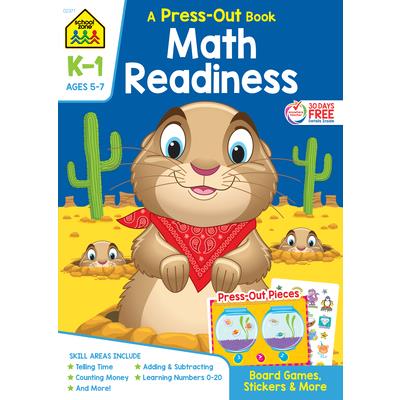 School Zone Math Readiness Grades K-1 Press-Out Workbook