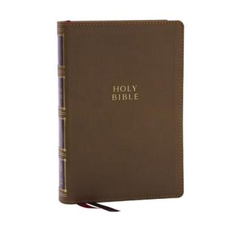 Kjv, Compact Center-Column Reference Bible, Leathersoft, Brown, Red Letter, Comfort Print