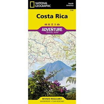National Geographic Adventure Map Costa Rica
