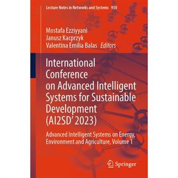 International Conference on Advanced Intelligent Systems for Sustainable Development (Ai2sd’ 2023)