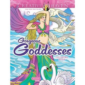 Creative Haven Gorgeous Goddesses Coloring Book