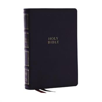Kjv, Compact Center-Column Reference Bible, Genuine Leather, Black, Red Letter, Comfort Print