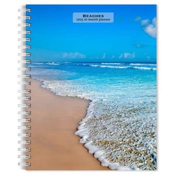 Beaches 2025 6 X 7.75 Inch Spiral-Bound Wire-O Weekly Engagement Planner Calendar New Full-Color Image Every Week