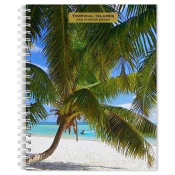 Tropical Islands 2025 6 X 7.75 Inch Spiral-Bound Wire-O Weekly Engagement Planner Calendar New Full-Color Image Every Week