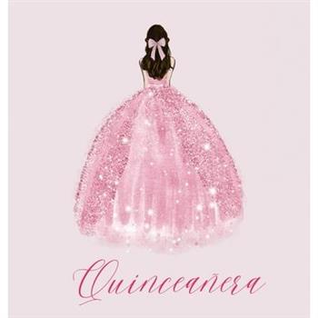 Quinceanera Guest Book with pink dress