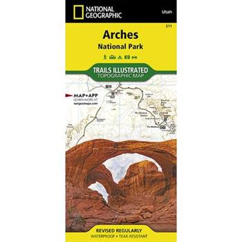 National Geographic Trails Illustrated Map Arches National Park Utah, USA