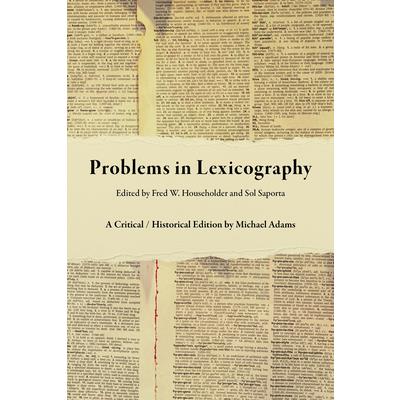 Problems in Lexicography