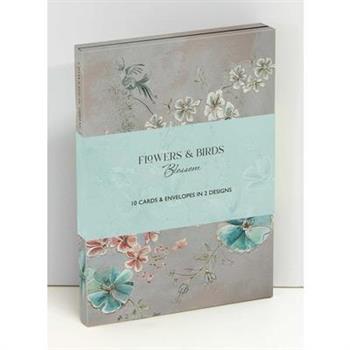 Flowers & Birds Blossom Wallet Notecards
