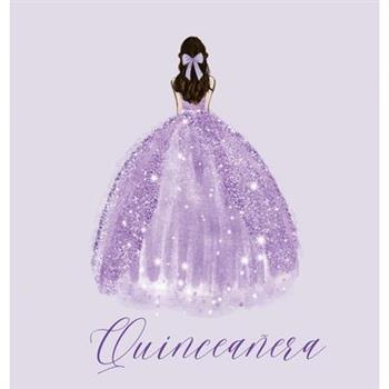 Quinceanera Guest Book with purple dress