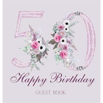 Happy 50th birthday guest book