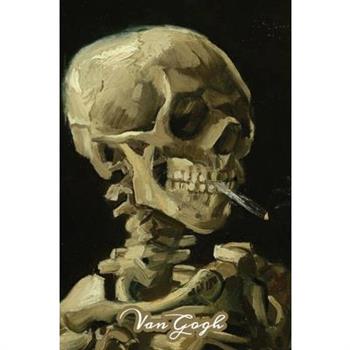 Skeleton of a Skull with a Cigarette Van Gogh Note Book