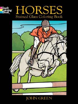 Horses Stained Glass Cloring Book