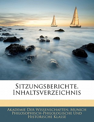 Inhaltsverzeichnis Der Sitzungsberichte