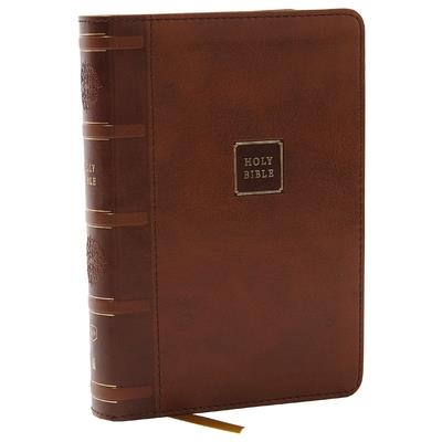 KJV Holy Bible, Compact Reference Bible, Leathersoft, Brown, 43,000 Cross-References, Red Letter, Comfort Print