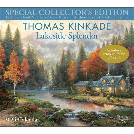 Thomas Kinkade Special Collector’s Edition 2024 Deluxe Wall Calendar with Print