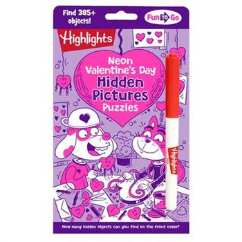 Neon Valentine's Day Hidden Pictures Puzzles