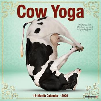 Cow Yoga 2026 7 X 7 Mini Wall Calendar