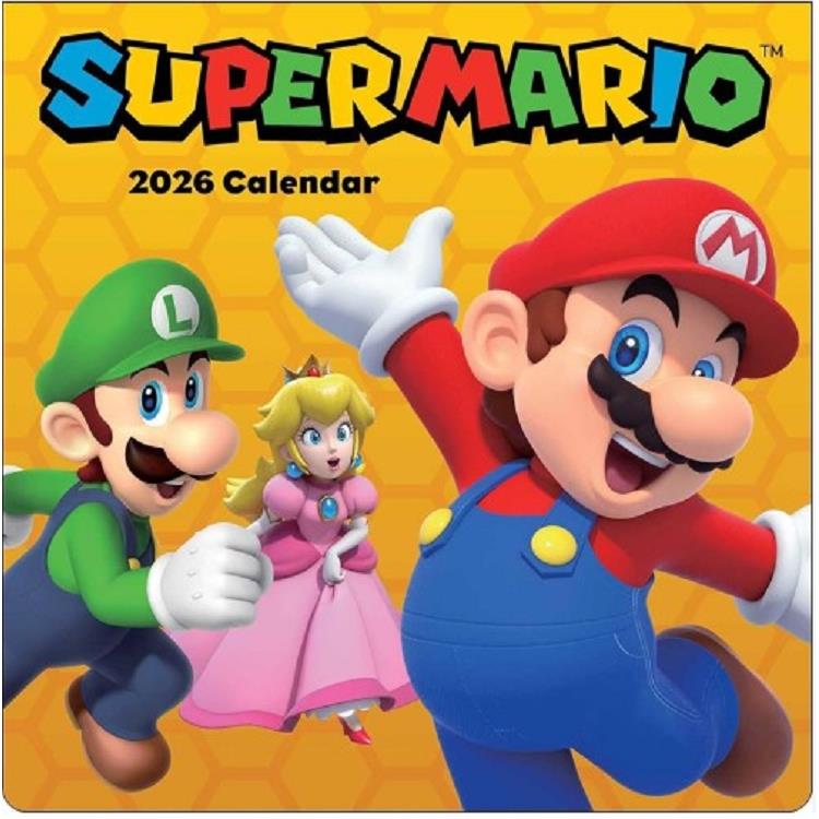 Super Mario 2026 Wall Calendar Super Mario 2026 Wall Calendar