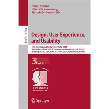 Design, User Experience, and Usability