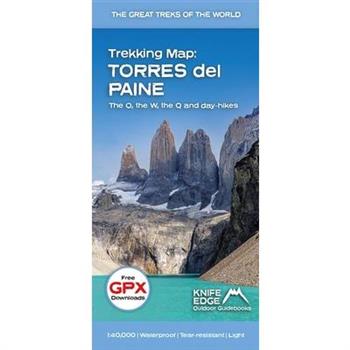 Trekking Map: Torres del Paine: The O, the W, the Q and Day-Hikes